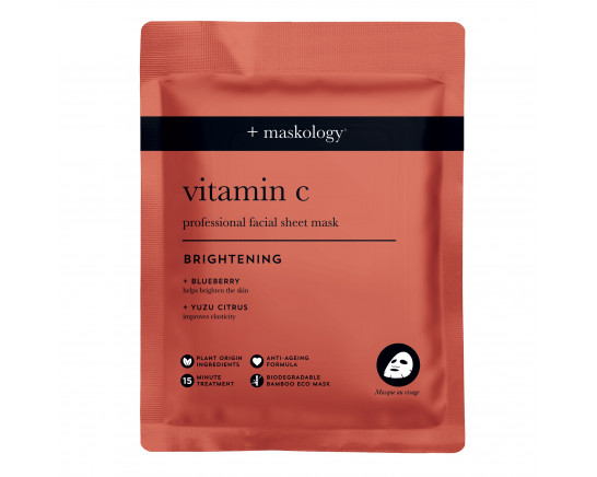 VITAMIN C BRIGHTENING SHEET MASK 22ML MASKOLOGY
