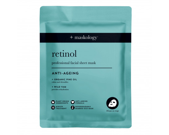 RETINOL ANTI AGEING SHEET MASK ANTI AGEING 22ML MASKOLOGY