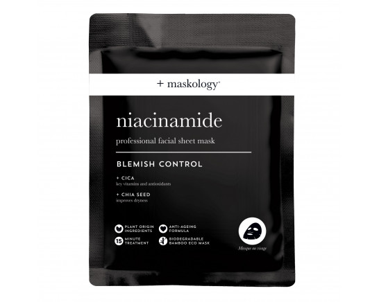 NIACINAMIDE BLEMISH CONTROL SHEET MASK  22ML MASKOLOGY